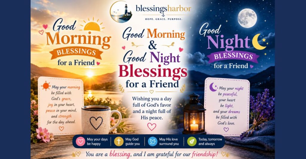 Good Morning and Good Night Blessings for a Friend