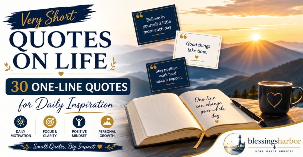 30 Very Short Quotes on Life