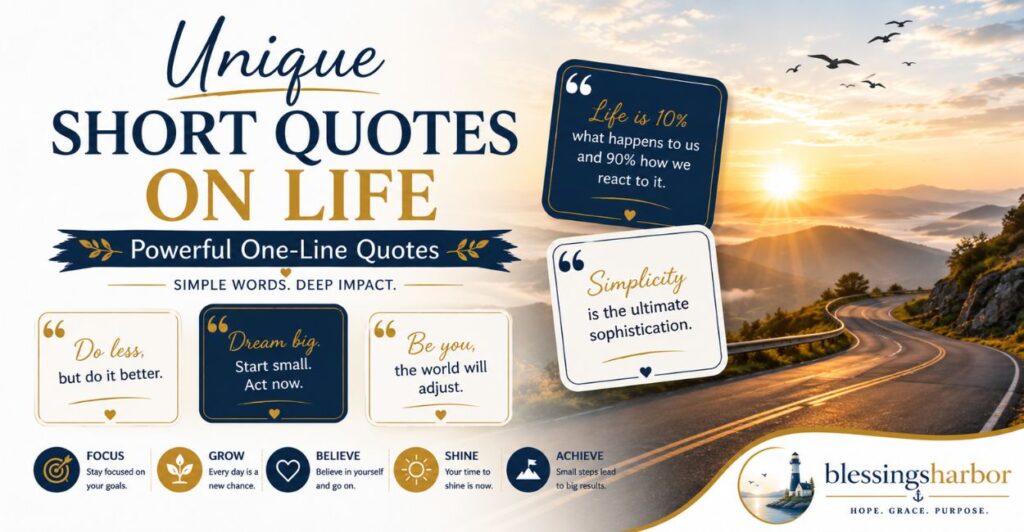 Unique Short Quotes on Life
