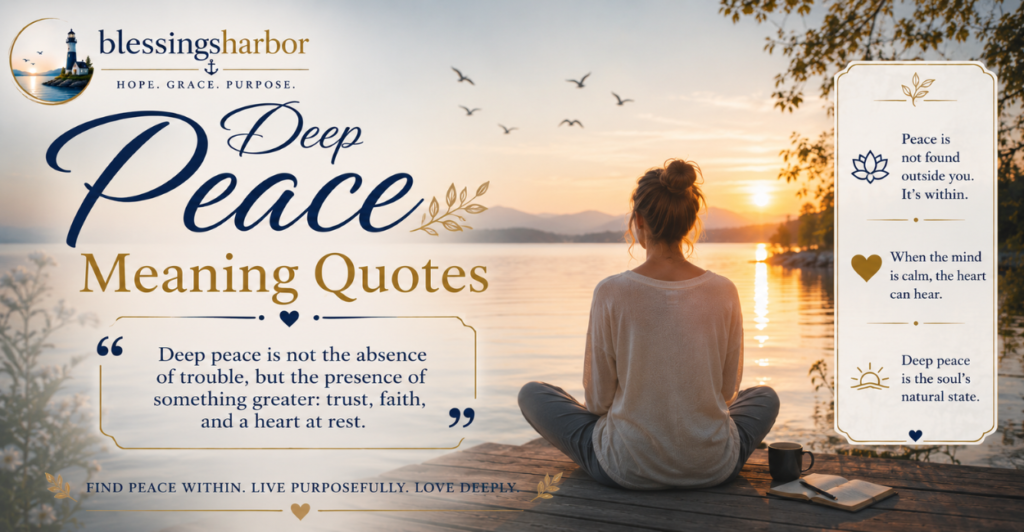 Deep Peace Meaning Quotes
