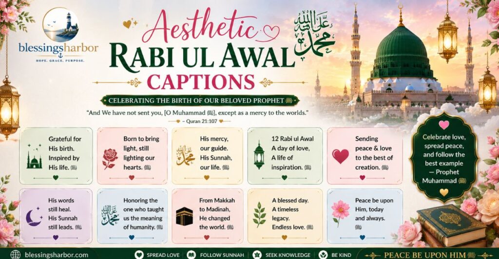 Aesthetic Rabi ul Awal Captions
