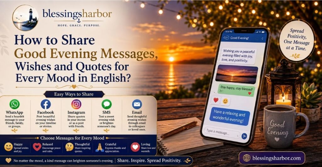 How to Share Good Evening Messages, Wishes and Quotes for Every Mood in English?