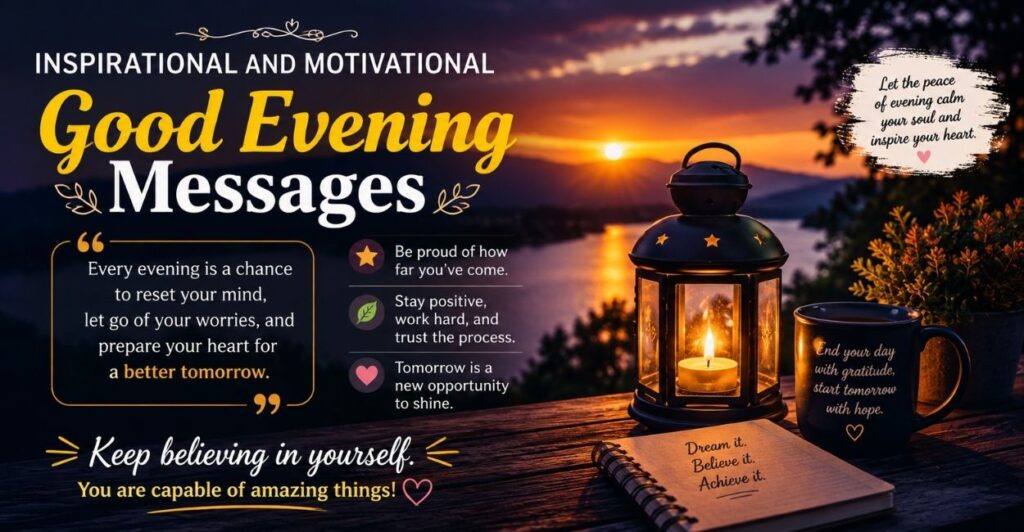 Inspirational and Motivational Good Evening Messages