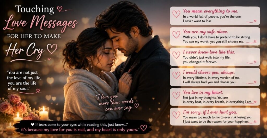 Heart Touching Love Messages for Her to Make Her Cry