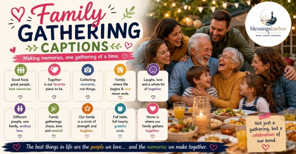 Family Gathering Captions