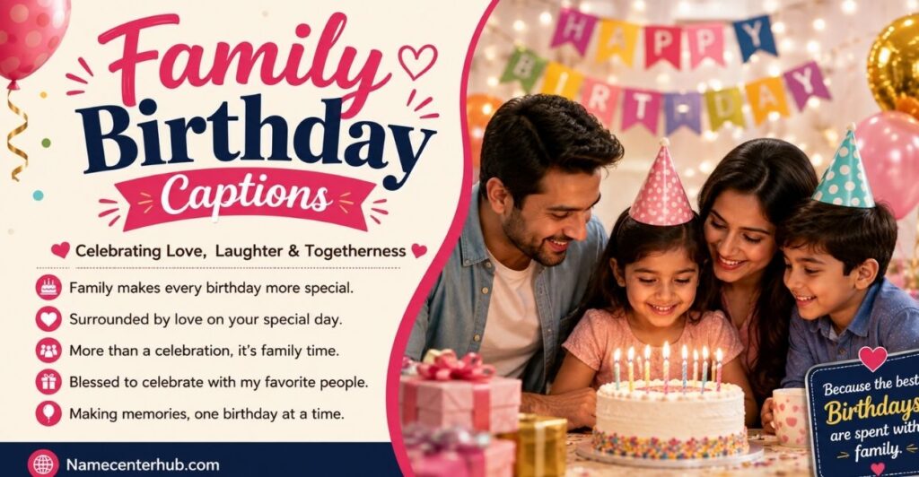 Family Birthday Captions