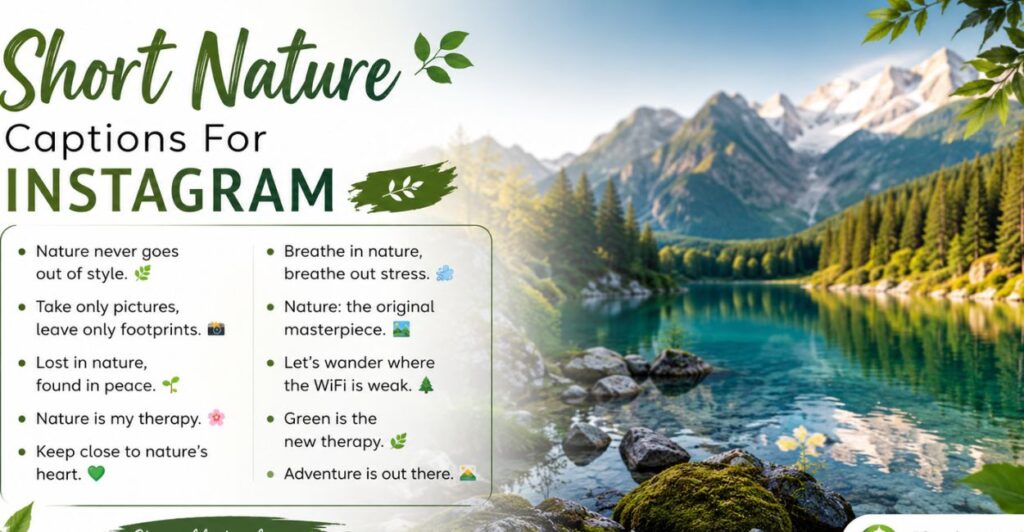 Short Nature Captions For Instagram πΏ