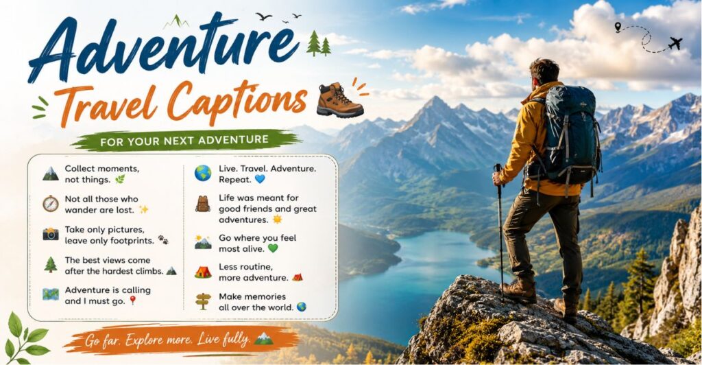 Adventure Travel Captions π₯Ύ
