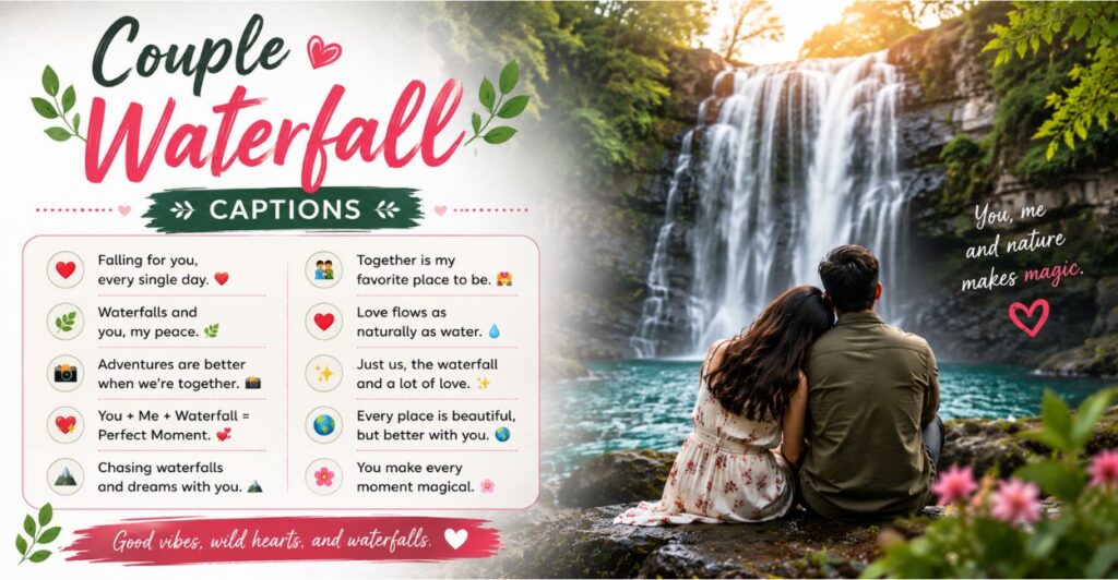 Couple Waterfall Captions β€οΈ