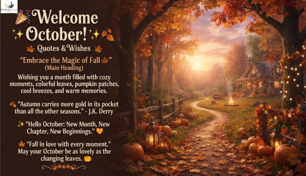 🎉 Welcome October Quotes and Wishes