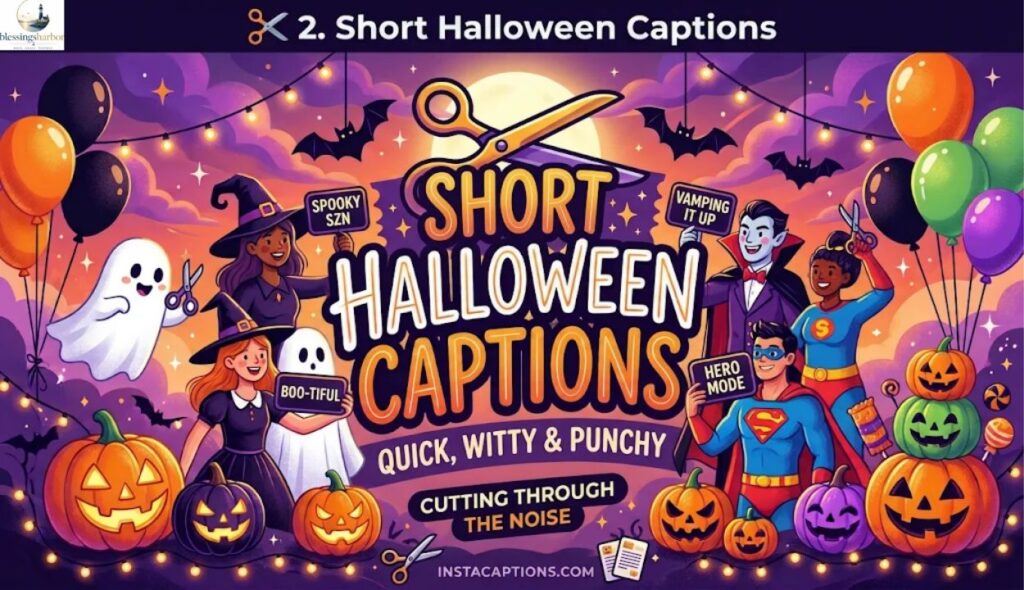 ✂️ 2. Short Halloween Captions