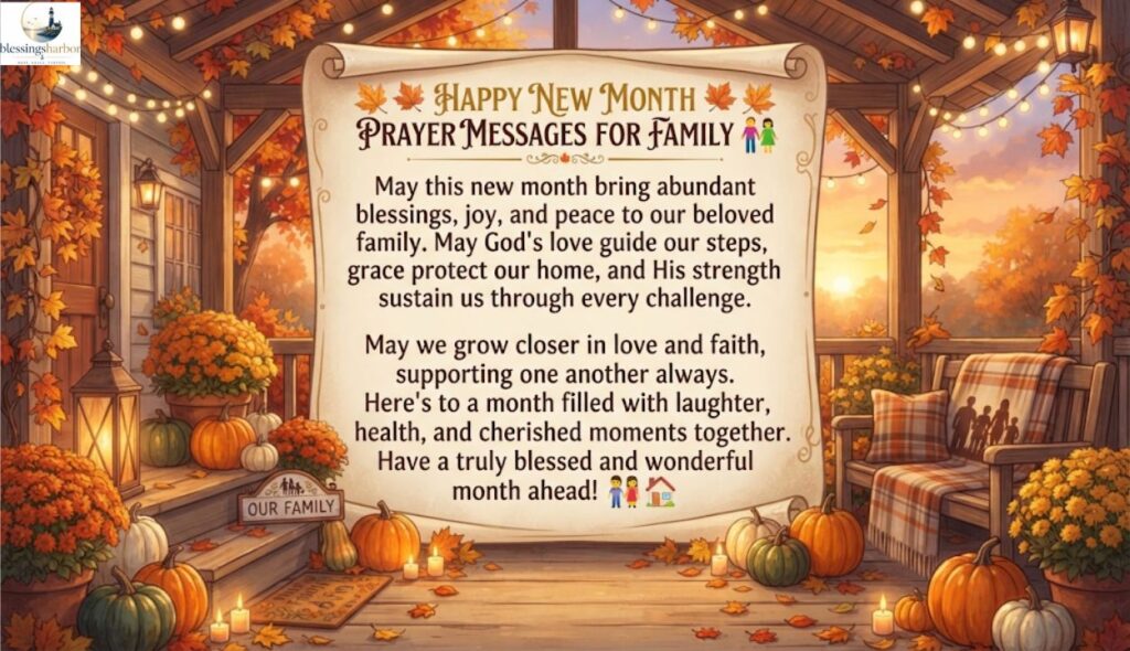 Happy New Month Prayer Messages for Family 👨‍👩‍👧‍👦🏡