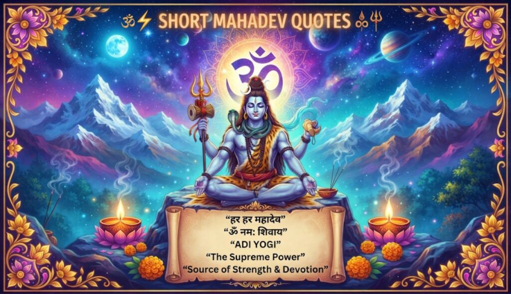 ⚡ Short Mahadev Quotes