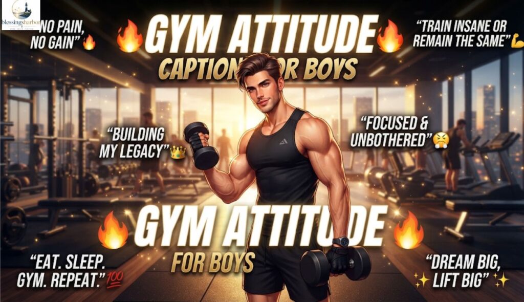 ๐ช Gym Attitude Captions for Boys