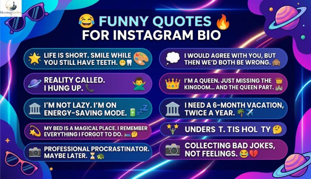 😂 Funny Quotes for Instagram Bio