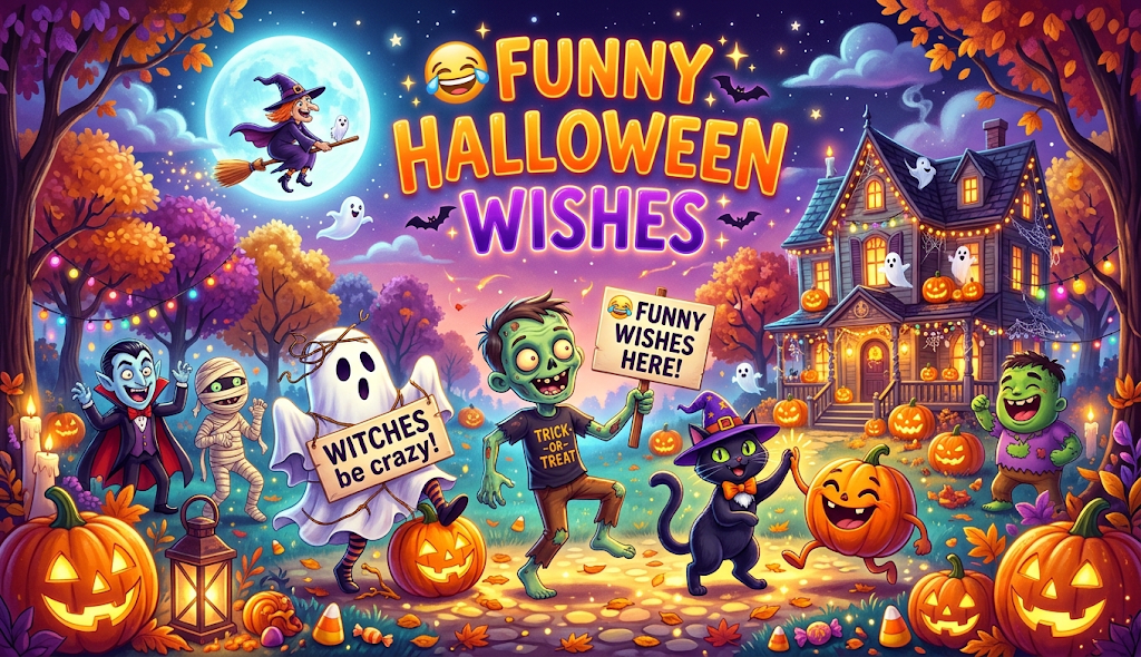 😂 Funny Halloween Wishes