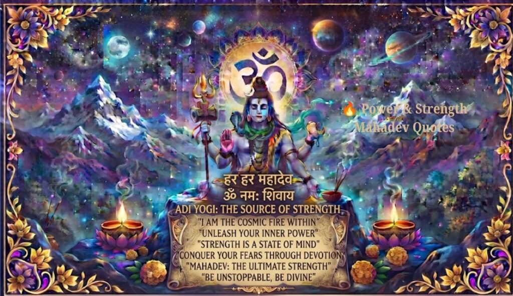 🔥 Power & Strength Mahadev Quotes